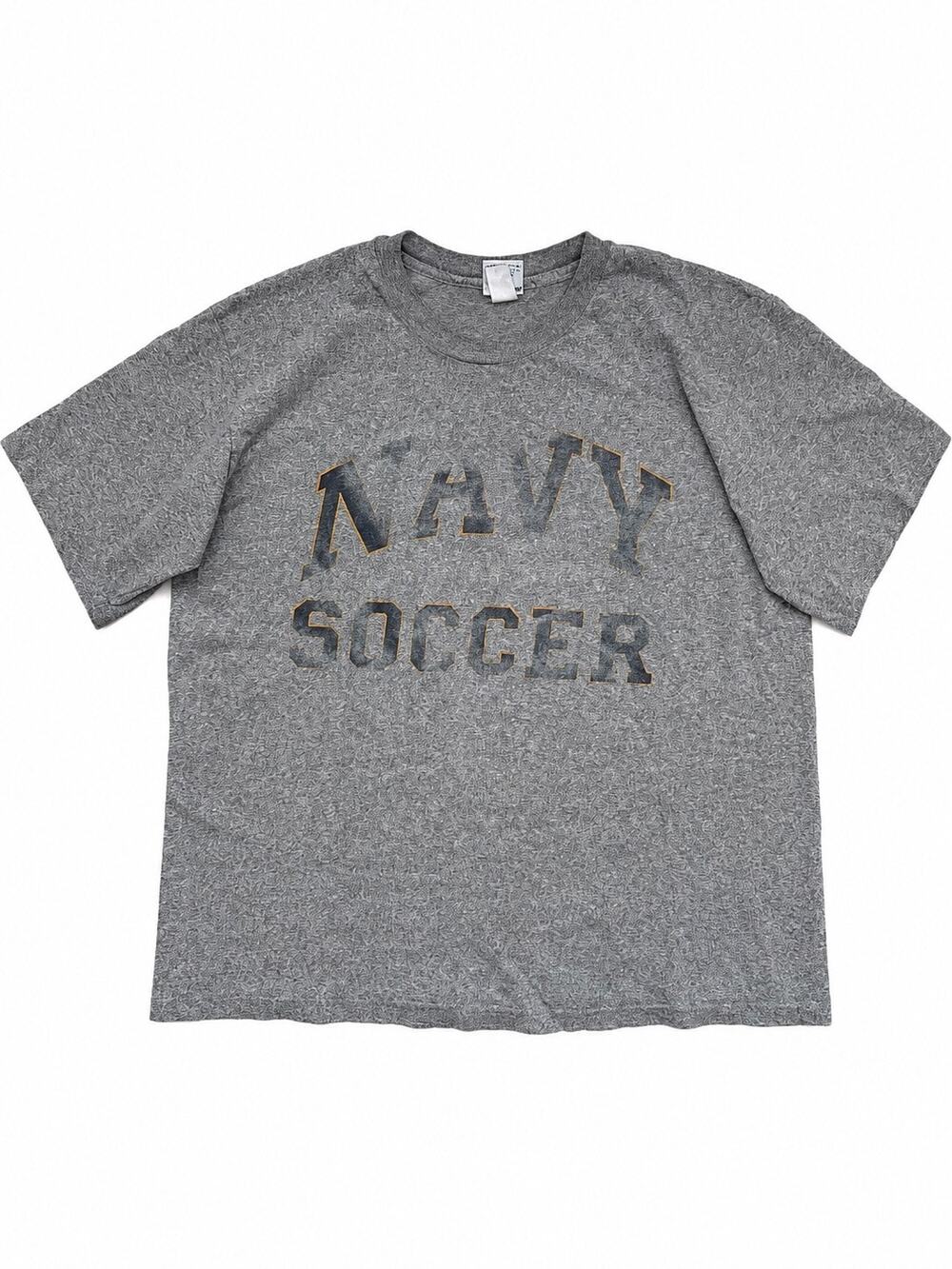Vintage US Naval Academy Navy Soccer T Shirt USA Made Annapolis MD Faded Graphic